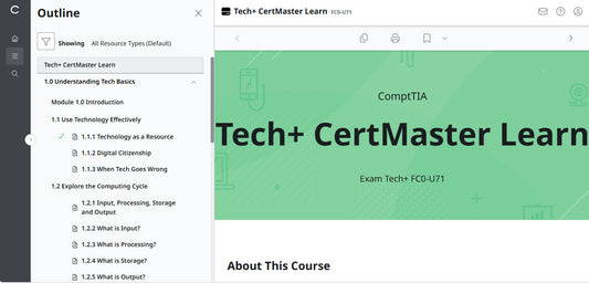 Hot Deal ! CertMaster Learn – Tech+ (V6) – (New Account ) 2-Month Access (